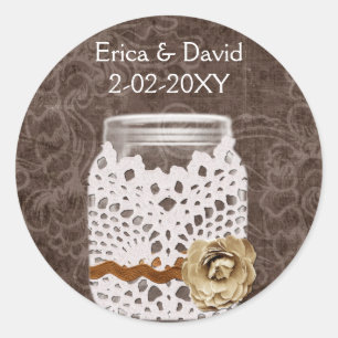 rustic mason jar wedding seals