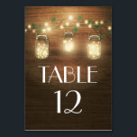 Rustic Mason Jar Wedding Table Number Cards<br><div class="desc">Rustic Mason Jar Wedding Table Number Cards - to order,  you need to create a new table number for each one that you need then add to your cart.  Repeat for each number.</div>