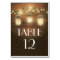 Rustic Mason Jar Wedding Table Number Cards
