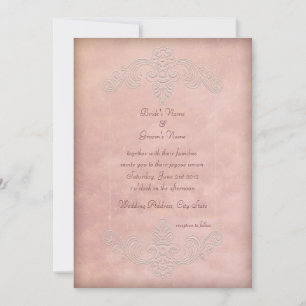 Rustic Mauve Elegant Wedding Invitations