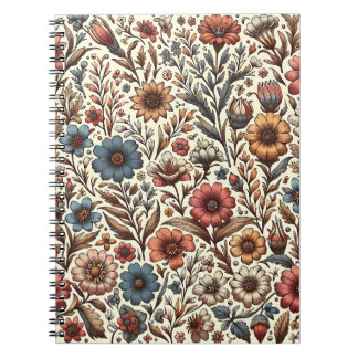 Rustic Meadow Blossoms Notebook