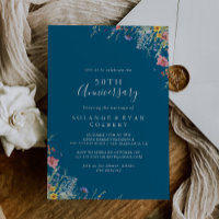Rustic Meadow Botanical 50th Wedding Anniversary