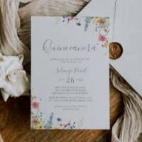 Rustic Meadow Botanical Quinceañera