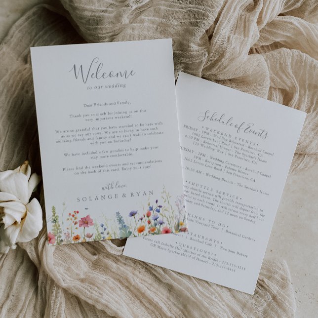 Rustic Meadow Botanical Wedding Welcome Letter (Creator Uploaded)