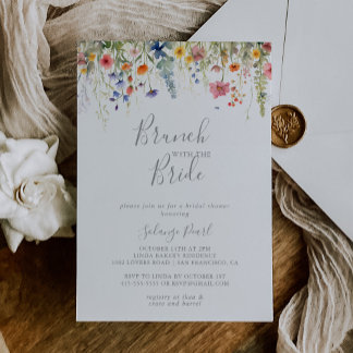 Rustic Meadow Brunch with the Bride Shower Invitation