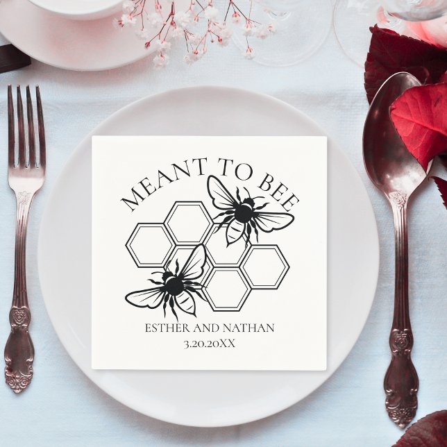 Rustic Meant to Bee Wedding  Napkin (Rustic Meant to Bee Wedding Napkins
)