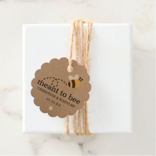Rustic Meant To Bee Wedding Thank You Favour Tags