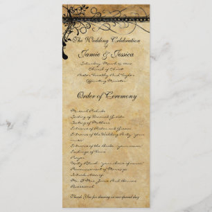 Rustic Mediaeval Renaissance Swirls Wedding Programme