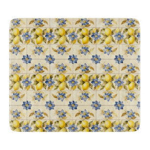 Rustic Mediterranean Lemon Tile MH26 Cutting Board