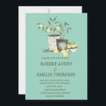 Rustic Mediterranean Lemon Wedding Invitation<br><div class="desc">Rustic Mediterranean Lemon Wedding</div>