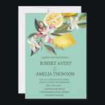 Rustic Mediterranean Lemon Wedding Invitation<br><div class="desc">Rustic Mediterranean Lemon Wedding</div>