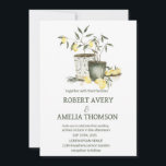 Rustic Mediterranean Lemon Wedding Invitation<br><div class="desc">Rustic Mediterranean Lemon Wedding</div>