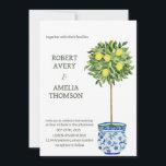 Rustic Mediterranean Lemon Wedding Invitation<br><div class="desc">Rustic Mediterranean Lemon Wedding</div>