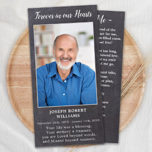 Rustic Memorial Funeral Prayer Card Sympathy Poem 