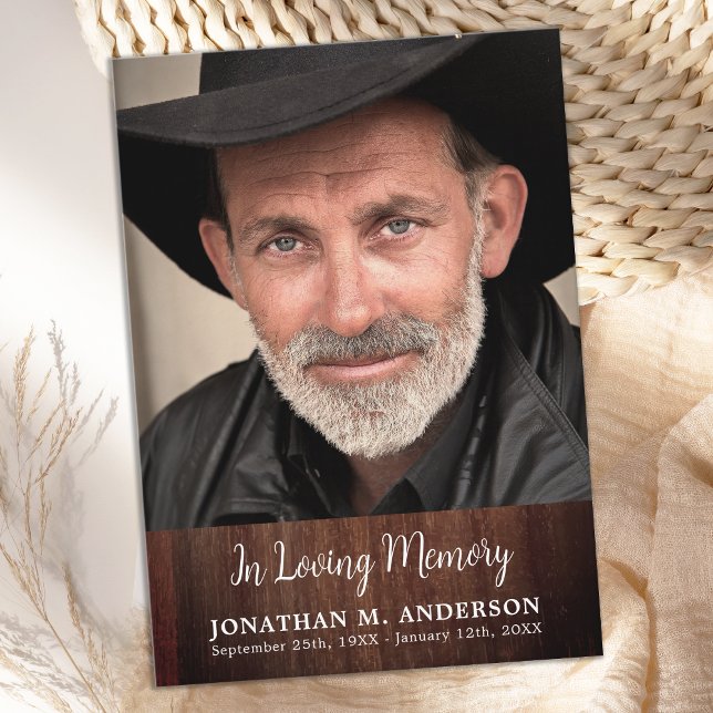 Rustic Memorial Loving Memory Sympathy Thank You Card (Creator Uploaded)