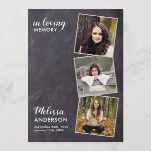 Rustic Memorial Order Of Service 3 Photo Funeral Programme