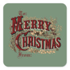 Rustic Merry Christmas Gift Tag Stickers