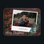 Rustic Merry Christmas- Instant Photo Magnet<br><div class="desc">Send some Christmas Joy that can be continued throughout the year on a refrigerator or magnetic surface with your Merry Christmas Rustic Instant Photo Magnet.</div>