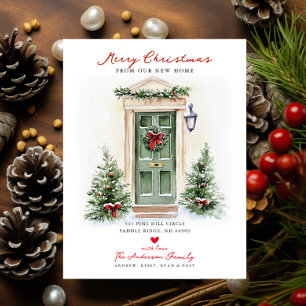 Rustic Merry Christmas New Home Card
