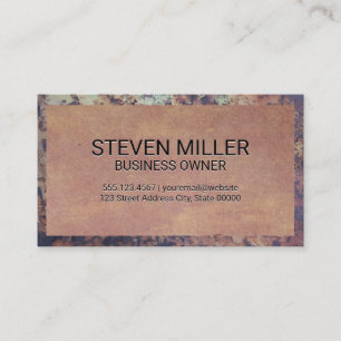 Rustic Metal Border   Old Texture Business Card