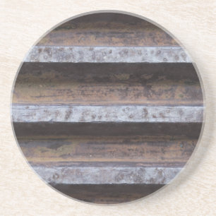 Rustic Metal Gear Beverage Coaster