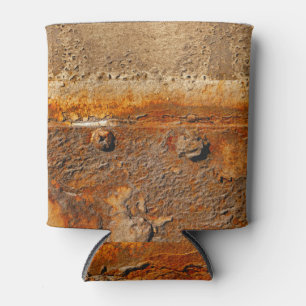 Rustic Metal: Heavy Textured Background Can Cooler