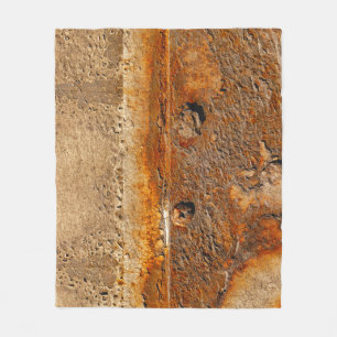 Rustic Metal: Heavy Textured Background Fleece Blanket