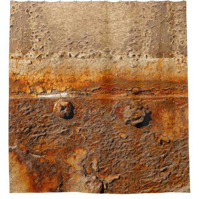 Rustic Metal: Heavy Textured Background Shower Curtain (Front)