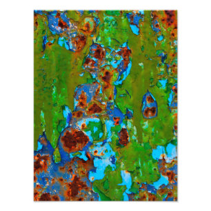 Rustic Metal Peeling Paint Vintage - Paperprint Photo Print