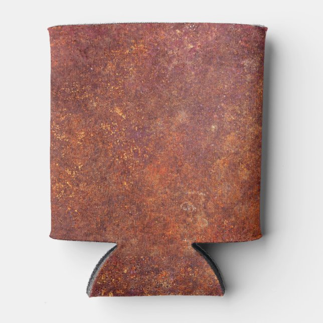 Rustic metal: textured surface. can cooler (Front)