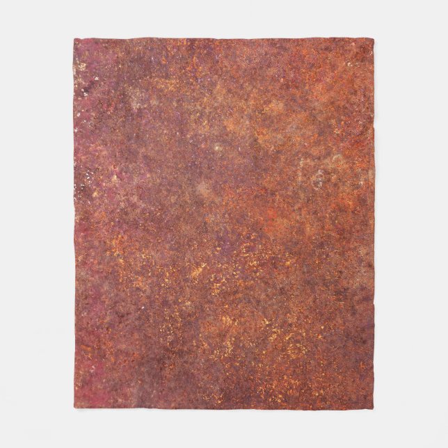 Rustic metal: textured surface. fleece blanket (Front)
