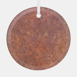 Rustic metal: textured surface. glass tree decoration