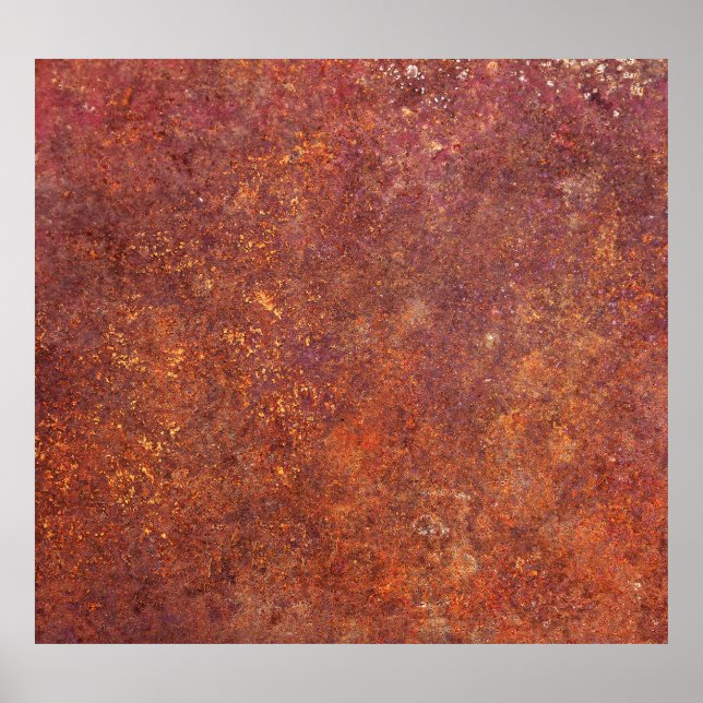 Rustic metal: textured surface. poster (Front)