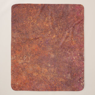 Rustic metal: textured surface. sherpa blanket