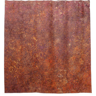 Rustic metal: textured surface. shower curtain