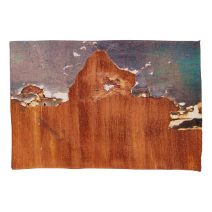 Rustic Metal: Vintage Iron Texture. Pillowcase