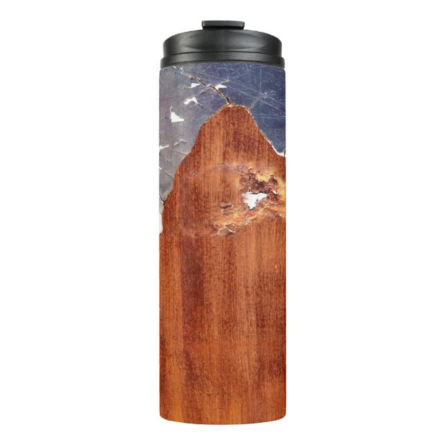 Rustic Metal: Vintage Iron Texture. Thermal Tumbler (Front)