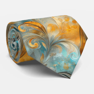 Rustic Metallic Paisley Abstract -Vintage-Inspired Tie