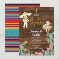 Rustic Mexican Gold Charro Boy Girl Twin Bautizo