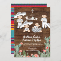 Rustic Mexican Silver Charro Sibling Bautizo