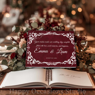 Rustic Mexican Wedding Guest Book 