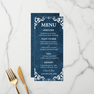 Rustic Mexican Wedding Menu Card