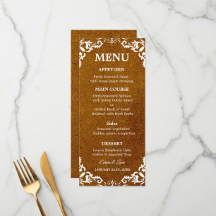 Rustic Mexican Wedding Menu Card