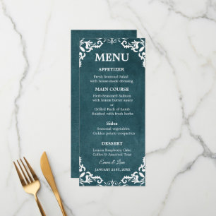 Rustic Mexican Wedding Menu Card