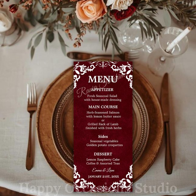 Rustic Mexican Wedding Menu Card (Creator Uploaded)
