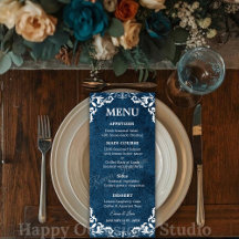 Rustic Mexican Wedding Menu Card