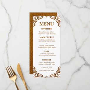 Rustic Mexican Wedding Menu Card