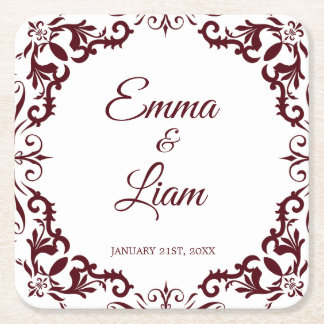 Rustic Mexican Wedding Paper Coasters
