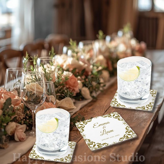 Rustic Mexican Wedding Paper Coasters (Creator Uploaded)