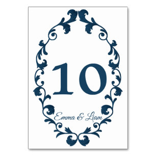 Rustic Mexican Wedding Table Number Card